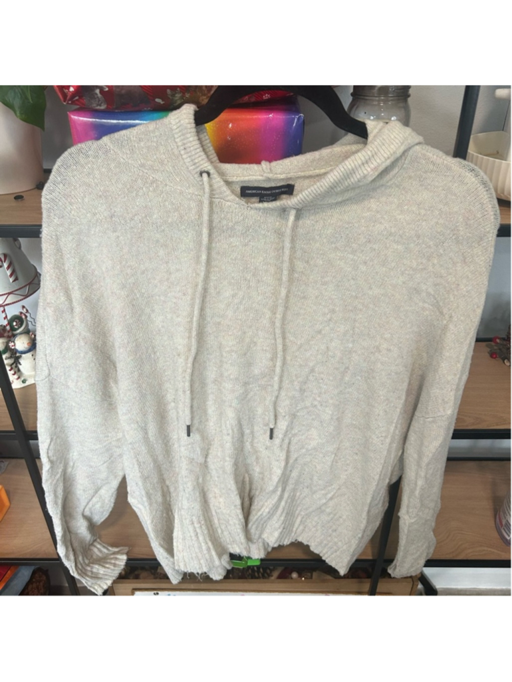 American Eagle Outfitters Cream Knit Sweater
